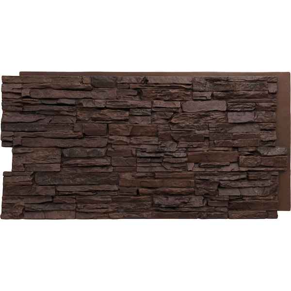 Ekena Millwork Canyon Ridge Stacked Stone, StoneWall Faux Stone Siding Panel PNU24X48CNDC - main